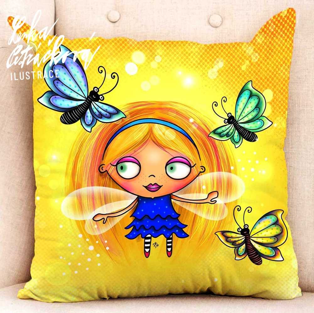 vila s motylky na zlute - 5x